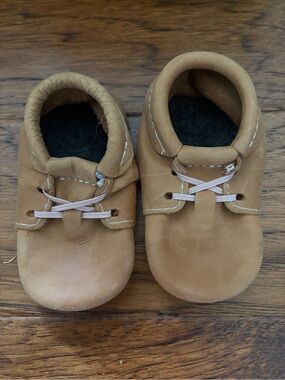 Freshly Picked Tan Leather Baby Moccasins